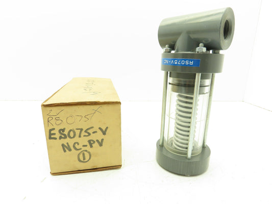 Plast-o-matic RS075V-NC 3/4" Shutoff Valve Spring Return NC Pneumatic Powered