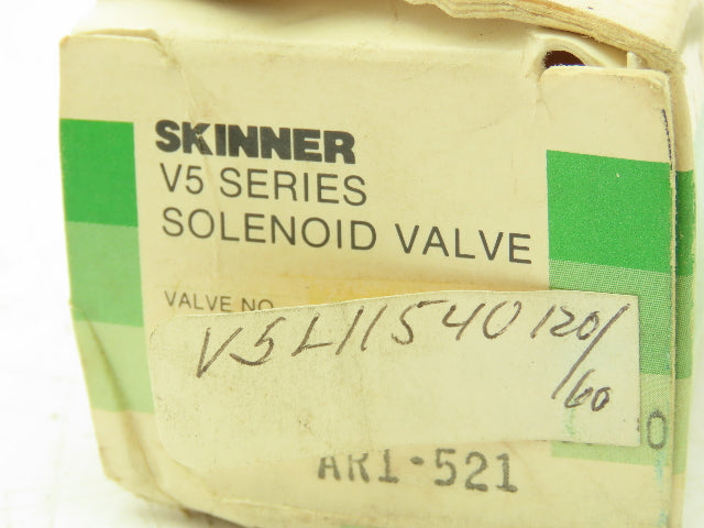 Honeywell Skinner V5L11540 Solenoid Valve 3-Way 120V 90 PSI 1/4" NPT V5