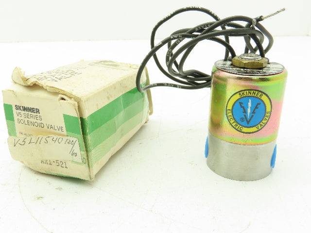 Honeywell Skinner V5L11540 Solenoid Valve 3-Way 120V 90 PSI 1/4" NPT V5