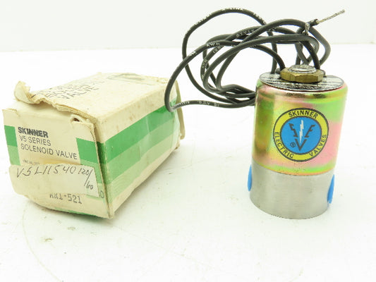 Honeywell Skinner V5L11540 Solenoid Valve 3-Way 120V 90 PSI 1/4" NPT V5