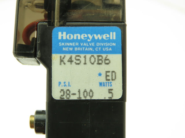 Honeywell Skinner K4S10B6 Microminiature Solenoid Spool Valve 100 PSI 120V/60Hz