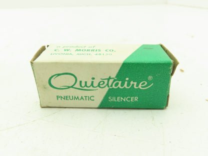 CW Morris ME001A Quietaire Pneumatic Air Silencer 1/8" Female Port Lot of 10