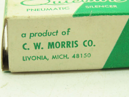 CW Morris ME001A Quietaire Pneumatic Air Silencer 1/8" Female Port Lot of 10