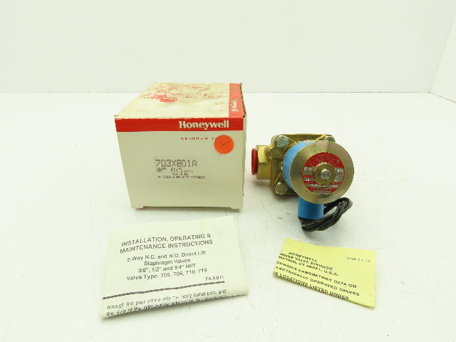 Honeywell Skinner 703X8D1A Solenoid Valve 2-Way NC 24VAC 60 Hz 230 PSI 3/4" NPT