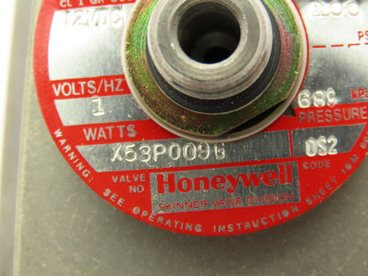 Honeywell Skinner X53P009GC Solenoid Valve 3-Way NC 12VDC 100 PSI 1/4" NPT