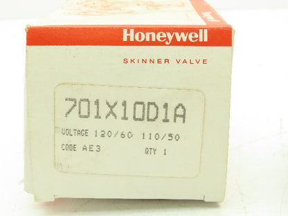 Honeywell Skinner 701X10D1A Solenoid Valve 2-Way NC 120V 205 PSI 1/4" NPT