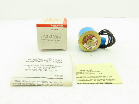 Honeywell Skinner 701X10D1A Solenoid Valve 2-Way NC 120V 205 PSI 1/4" NPT
