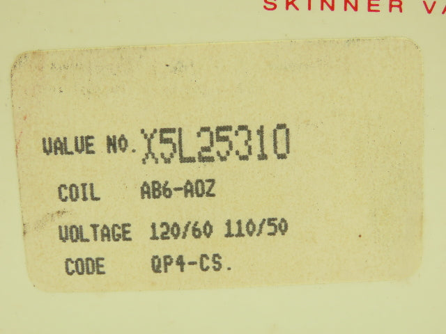 Honeywell Skinner X5L25310CT Solenoid Valve 3-Way NC 120V 75 PSI 1/8" NPT