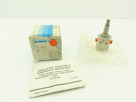Honeywell Skinner 714N8 Solenoid Valve 3-Way NC 1/8" NPT Stainless Steel
