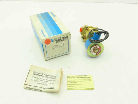 Honeywell Skinner 708X1D1B Solenoid Valve 2-Way NO 120V 3-125 PSI 3/8" NPT