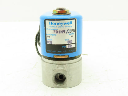 Honeywell Skinner 701N9A3BN Solenoid Valve 2-Way NC 24VAC 60Hz 650 PSI 1/4" NPT