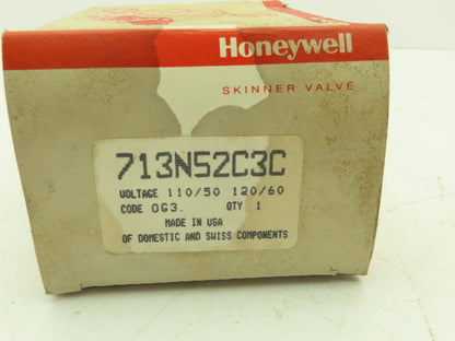 Honeywell Skinner 713N52C3C Solenoid Valve 3-Way NC 120V 60 PSI 1/8" NPT