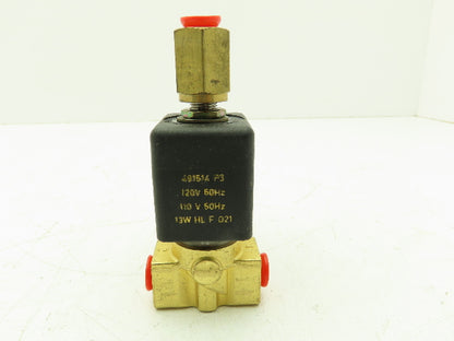 Honeywell Skinner 713N52C3C Solenoid Valve 3-Way NC 120V 60 PSI 1/8" NPT