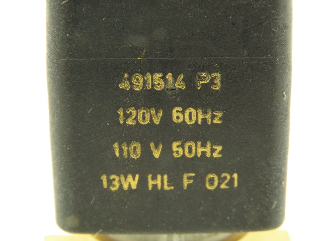 Honeywell Skinner 713N52C3C Solenoid Valve 3-Way NC 120V 60 PSI 1/8" NPT