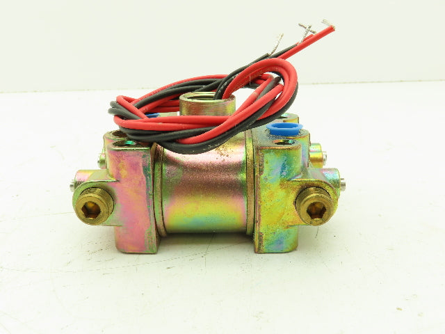 V9LCUFX1 Solenoid Valve Brass Multi Port 120V Coil 50 PSI 1/4" NPT