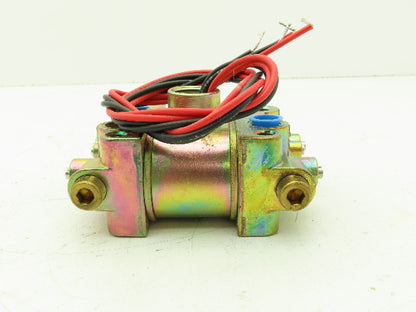 V9LCUFX1 Solenoid Valve Brass Multi Port 120V Coil 50 PSI 1/4" NPT