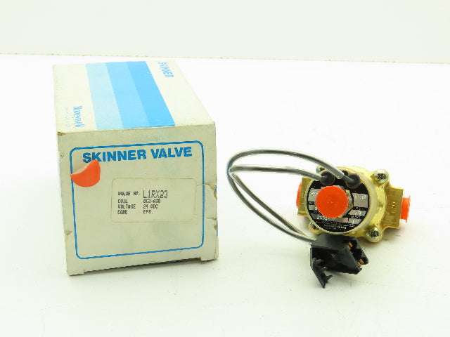 Honeywell Skinner L1RX23 Brass Solenoid Valve 3-Way NC 24VDC 150 PSI 3/8" NPT