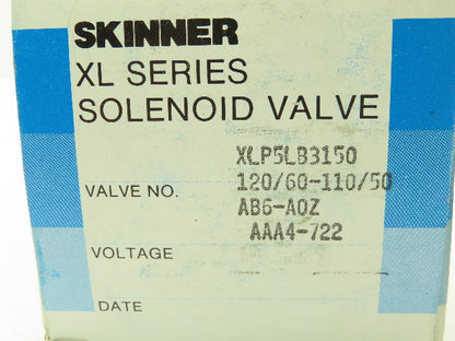 Honeywell Skinner XLP5LB3150 Brass Solenoid Valve 3-Way NC 120V 150 PSI 3/8" NPT