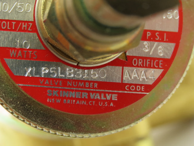 Honeywell Skinner XLP5LB3150 Brass Solenoid Valve 3-Way NC 120V 150 PSI 3/8" NPT