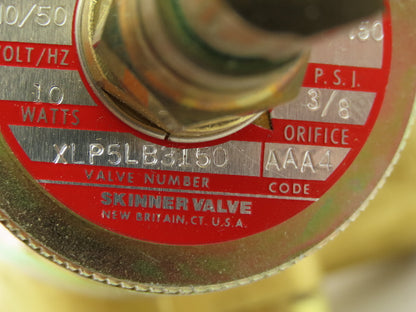 Honeywell Skinner XLP5LB3150 Brass Solenoid Valve 3-Way NC 120V 150 PSI 3/8" NPT