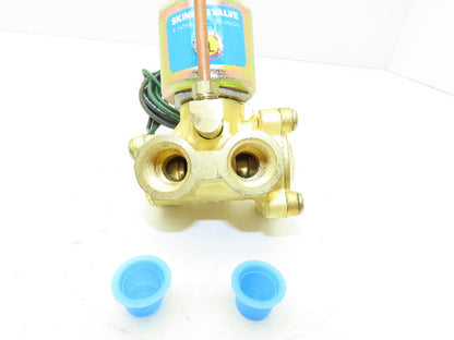 Honeywell Skinner XLP5LB3150 Brass Solenoid Valve 3-Way NC 120V 150 PSI 3/8" NPT