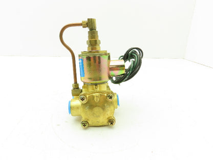 Honeywell Skinner XLP5LB3150 Brass Solenoid Valve 3-Way NC 120V 150 PSI 3/8" NPT