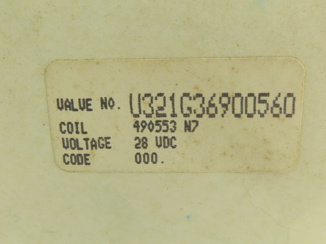 Skinner U321G3690 Intrinsically Safe IS Solenoid Valve 2-Way NC 28VDC 3/4" NPT