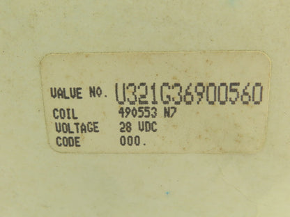 Skinner U321G3690 Intrinsically Safe IS Solenoid Valve 2-Way NC 28VDC 3/4" NPT