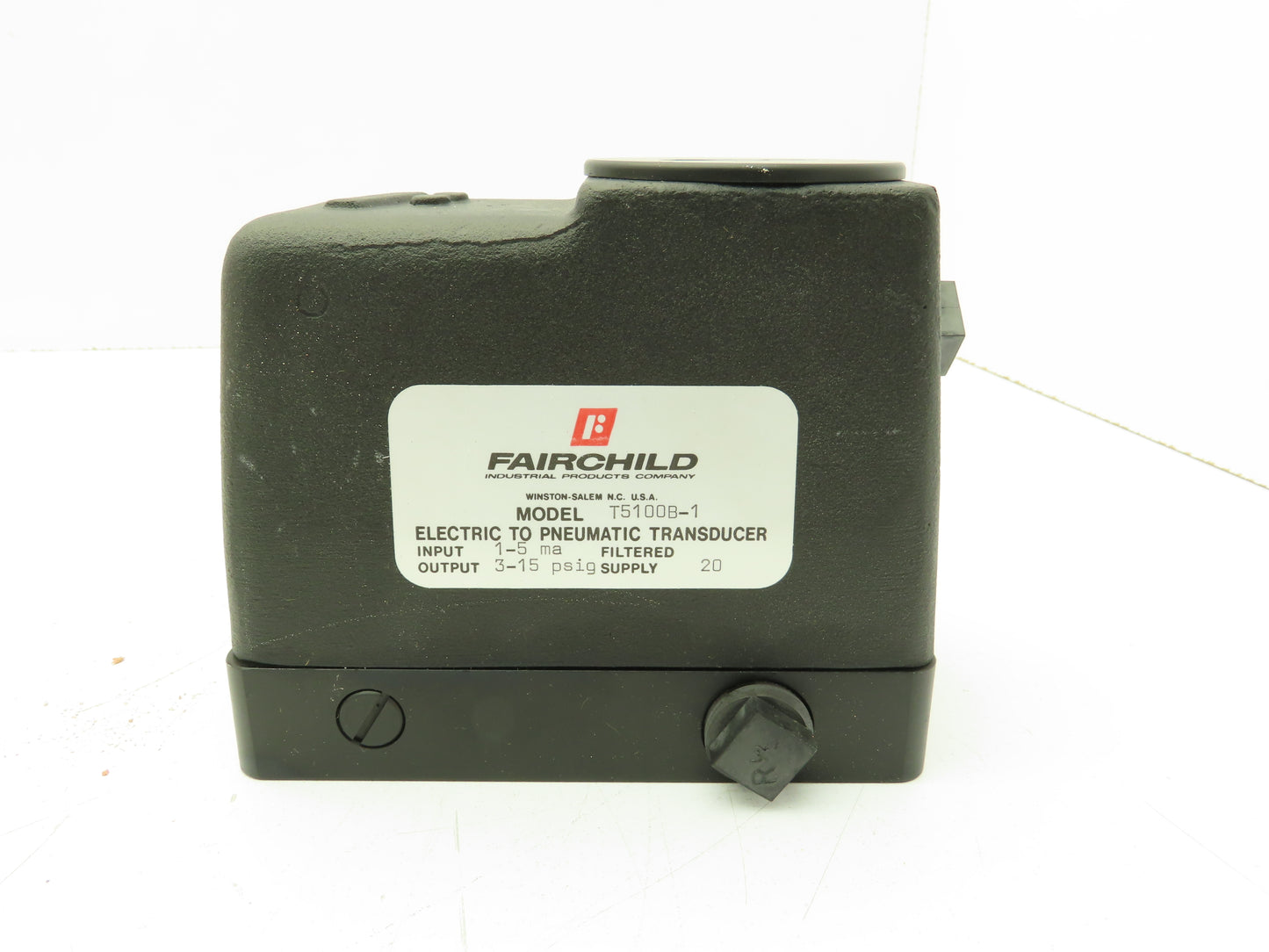 Fairchild 5100B-1 Electro Pneumatic Transducer 1-5mA  3-15 PSI