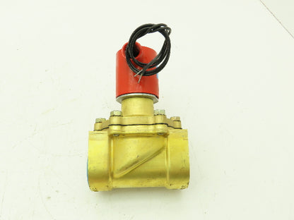 Skinner 4LA26LB8101 Brass Solenoid Valve 2-Way NC 24VDC 100 PSI 1-1/2" NPT