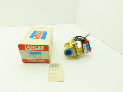 Skinner 2LH2LBG6127 Brass Solenoid Valve 2-Way NC 220/240V 125 PSI 1" NPT