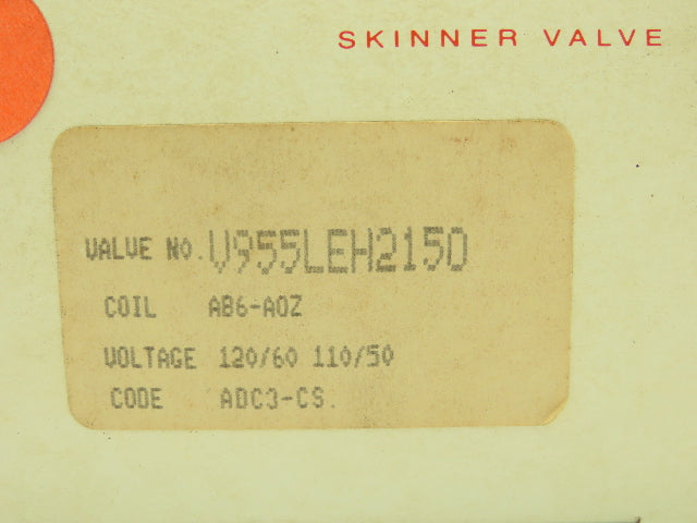 Honeywell Skinner V955LEH2150 Solenoid Valve 4-Way NO/NO 150V 20 PSI 1/4" NPT
