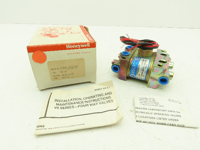 Honeywell Skinner V955LEH2150 Solenoid Valve 4-Way NO/NO 150V 20 PSI 1/4" NPT