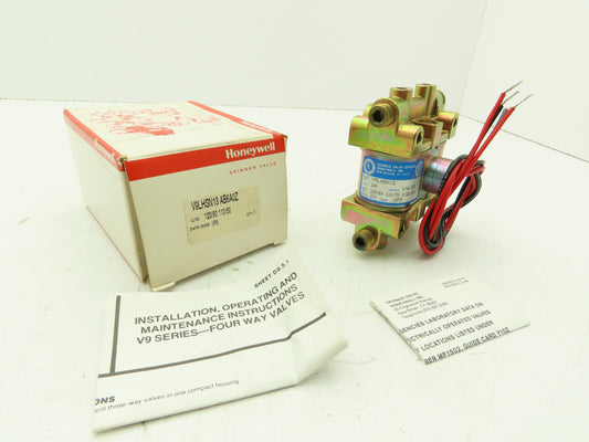Honeywell Skinner V9LHSN13 Solenoid Valve 4-Way NC/NO 120V 100 PSI 1/4" NPT