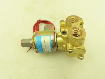 Honeywell Skinner XL3LB3150 Brass Solenoid Valve 3-Way NC 120V 150 PSI 3/8" NPT