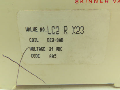Honeywell Skinner LC2RX23 Brass Solenoid Valve 2-Way NC 24VDC 150 PSI 3/8" NPT