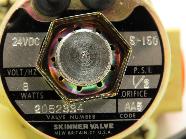 Honeywell Skinner LC2RX23 Brass Solenoid Valve 2-Way NC 24VDC 150 PSI 3/8" NPT