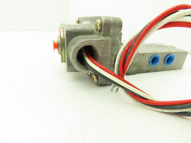 Honeywell Skinner XH935RBMX17 Solenoid Valve 4-Way NC/NO 12VDC 150 PSI 1/4" NPT