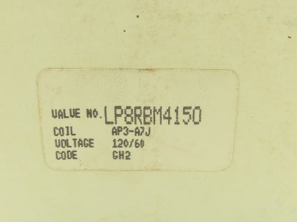 Honeywell Skinner LP8RBM4150 Brass Solenoid Valve 3-Way NC 120V 150 PSI 1/2" NPT