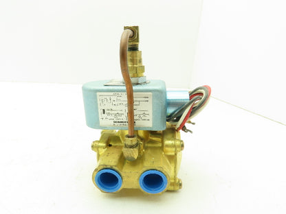 Honeywell Skinner LP8RBM4150 Brass Solenoid Valve 3-Way NC 120V 150 PSI 1/2" NPT