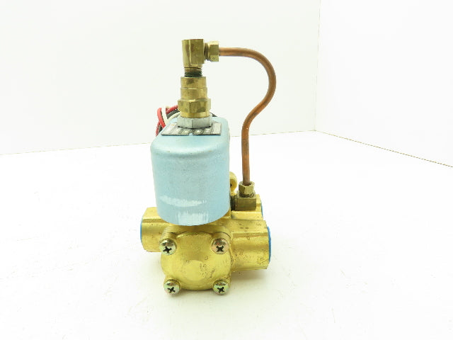 Honeywell Skinner LP8RBM4150 Brass Solenoid Valve 3-Way NC 120V 150 PSI 1/2" NPT