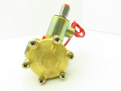 Honeywell Skinner L4LB5140 Brass Solenoid Valve 3-Way NC 120V 140 PSI 3/4" NPT