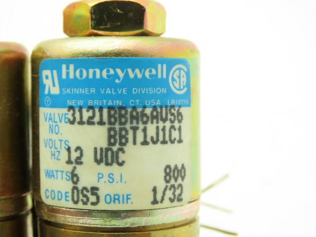 Honeywell Skinner 3121BBA6AVS6 Solenoid 6-Valve Manifold 12VDC 800 PSI 1/8" NPT