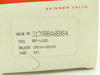Honeywell Skinner 3139BBA6ENS4 Solenoid 4-Valve Manifold 240V 100 PSI 1/8" NPT