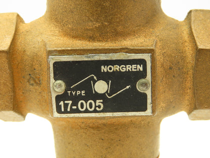 Norgren 17-005-004 Brass Valve 1/4" NPT Spring Adjustment