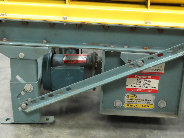 Hytrol 42.5"x 7' Powered Live Roller Pallet Unload Conveyor 3/4 Hp End Drive