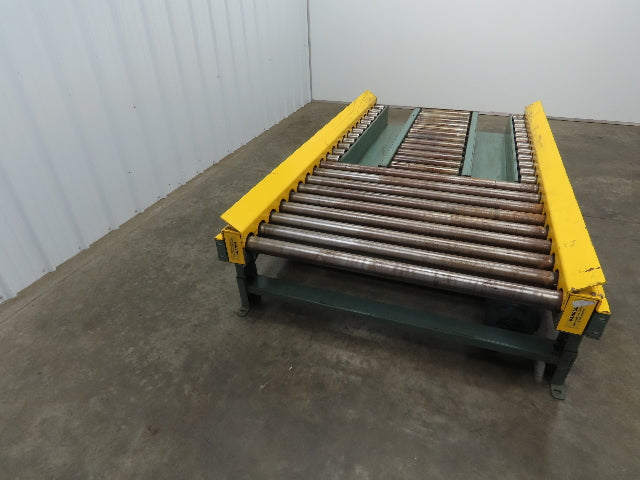 Hytrol 42.5"x 7' Powered Live Roller Pallet Unload Conveyor 3/4 Hp End Drive