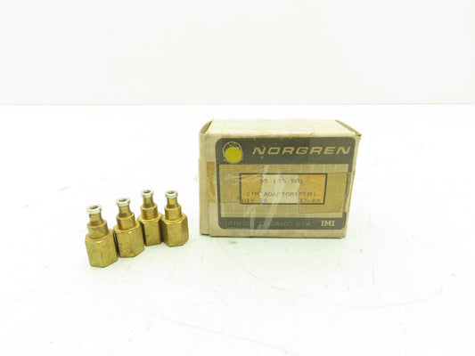 Norgren 85-135-501 Straight Female Adaptor Fitting 1/8"-QD X 1/8"-NPTM Lot of 29