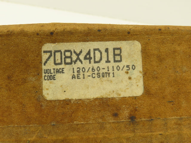 Honeywell Skinner 708X4D1B Brass Solenoid Valve 2-Way NC 120V 5-125 PSI 1" NPT