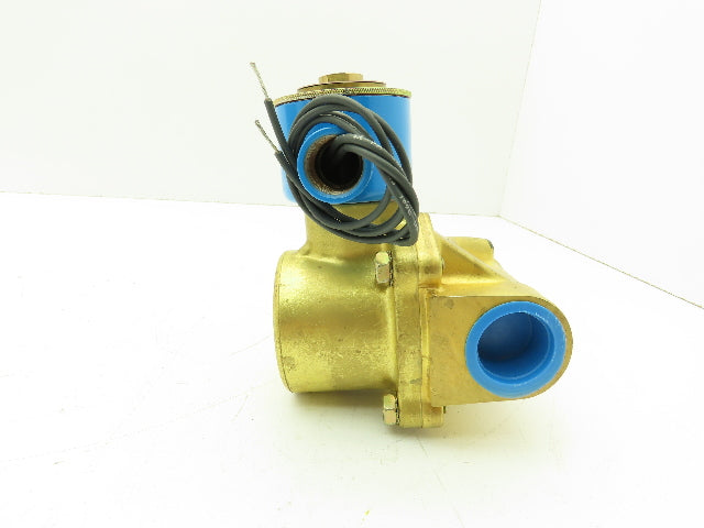Honeywell Skinner 708X4D1B Brass Solenoid Valve 2-Way NC 120V 5-125 PSI 1" NPT